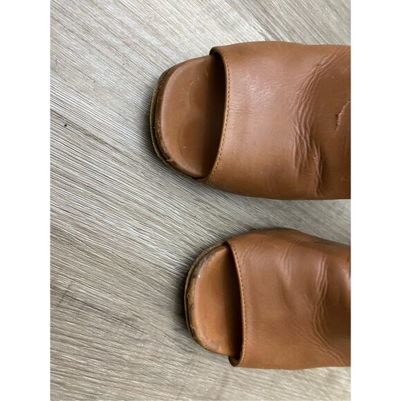 Prada Brown Peep Toe Ankle Strap Block Heel Booties, Sz 7.5 EU 38.5 MSRP $720 - Picture 9 of 12